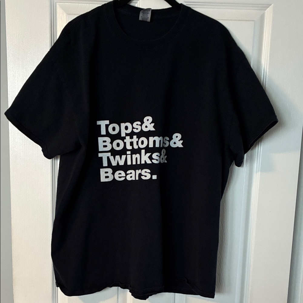 Men’s  Graphic Tee with White Text